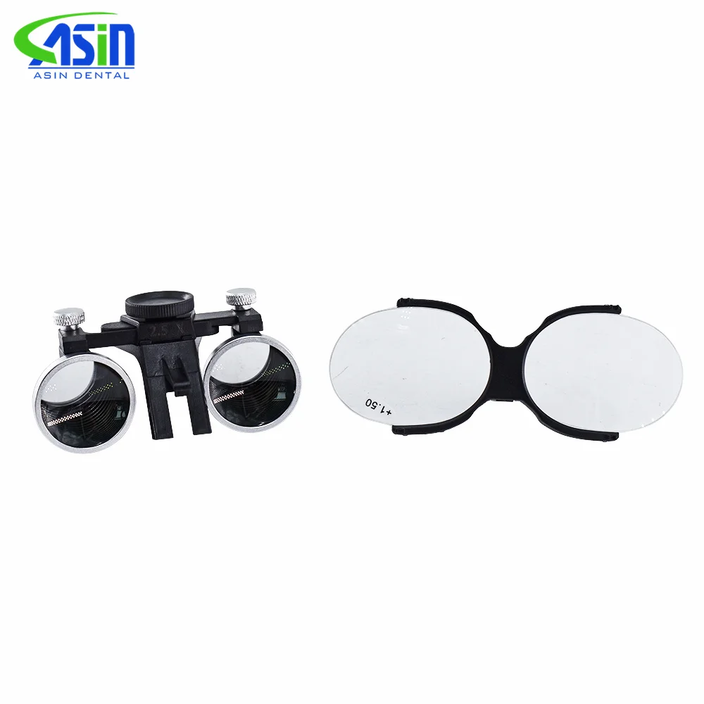 Lupa Binocular de faro LED para odontología, accesorios dentales, piezas de repuesto, 2.5X/3.5X 5W