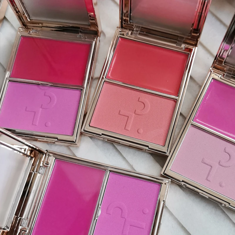 Hot Patrick Major Headlines Double Take Creme & Powder Blush Duo, Maquillaje Facial Duradero, Polvo de Cobertura Facial Natural, Colorete TA