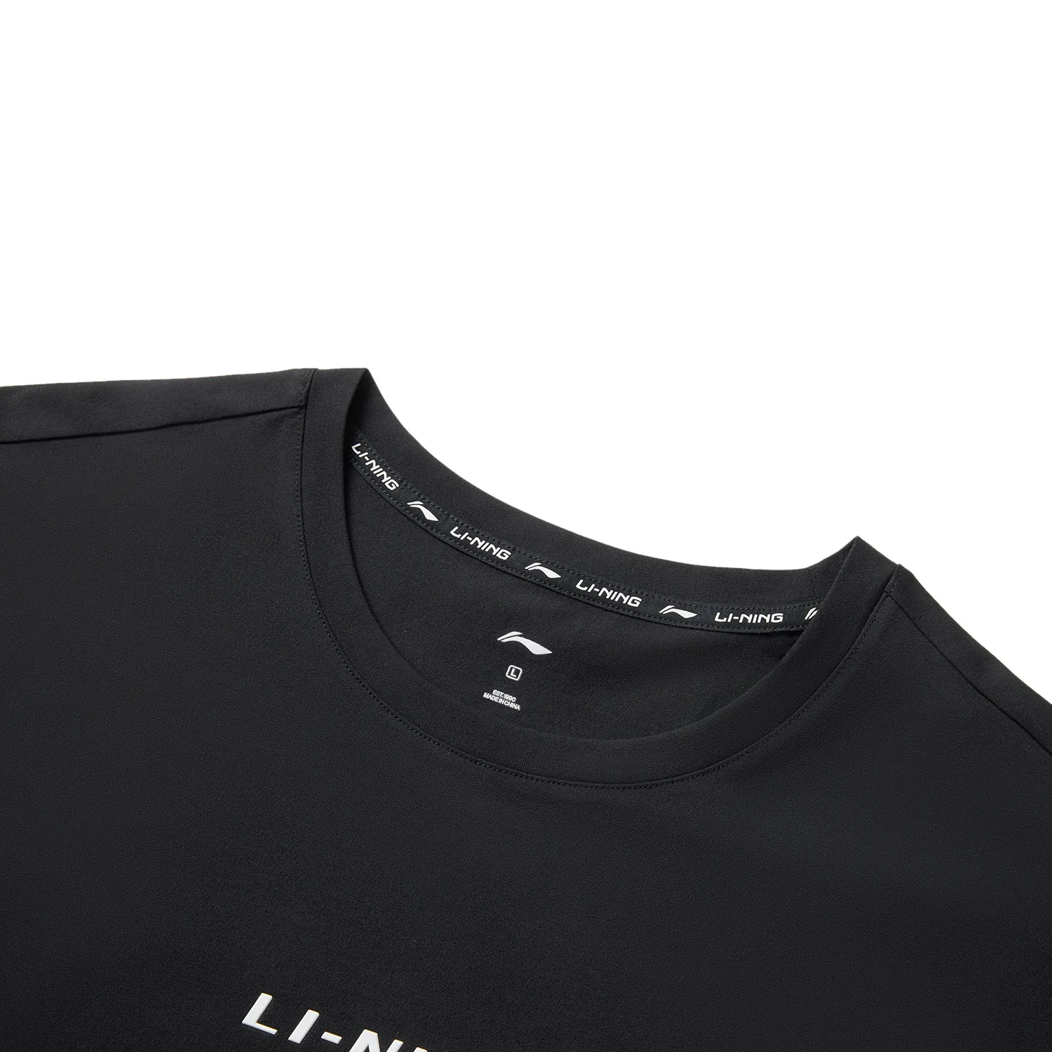 Li-ning Camiseta deportiva de entrenamiento para hombre AT DRY ULTRA Regular Fit 100% poliéster forro de Fitness camisetas de manga corta ATSV115