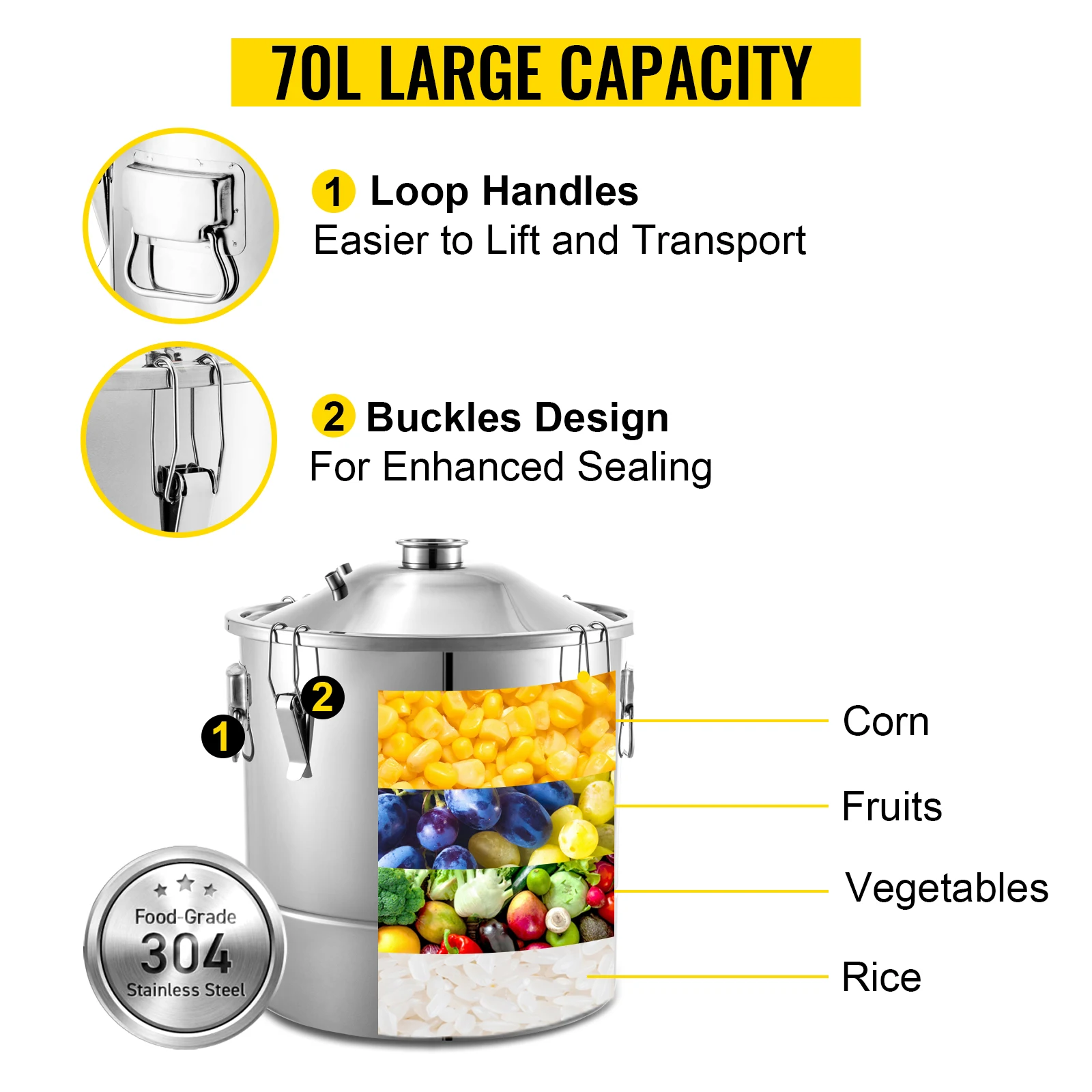 SucceBuy 20L-70L máquina destiladora de Alcohol equipo de elaboración de cerveza DIY vino Moonshine aparato dispensador Kit electrodoméstico
