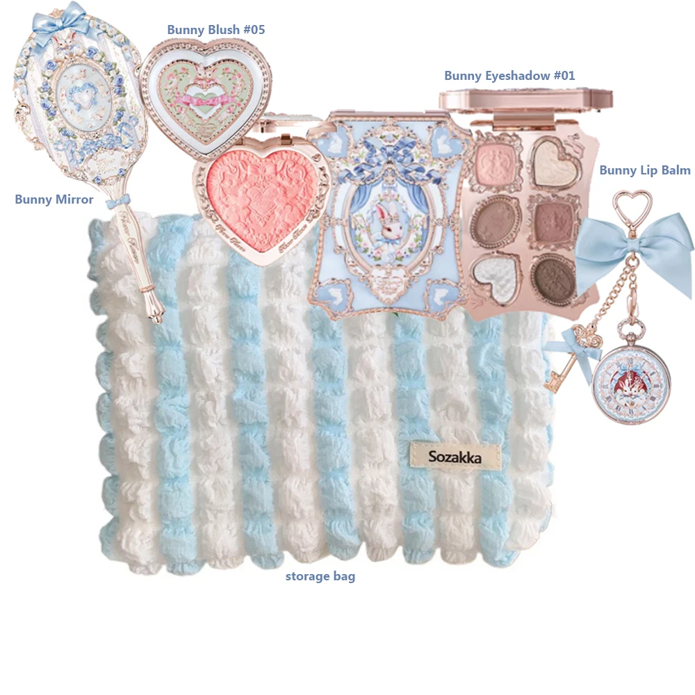 Kit de maquillaje de colección Flower Knows Strawberry Cupid, paleta facial profesional completa, colorete, sombra de ojos, crema de labios, juegos de Perfume sólidos