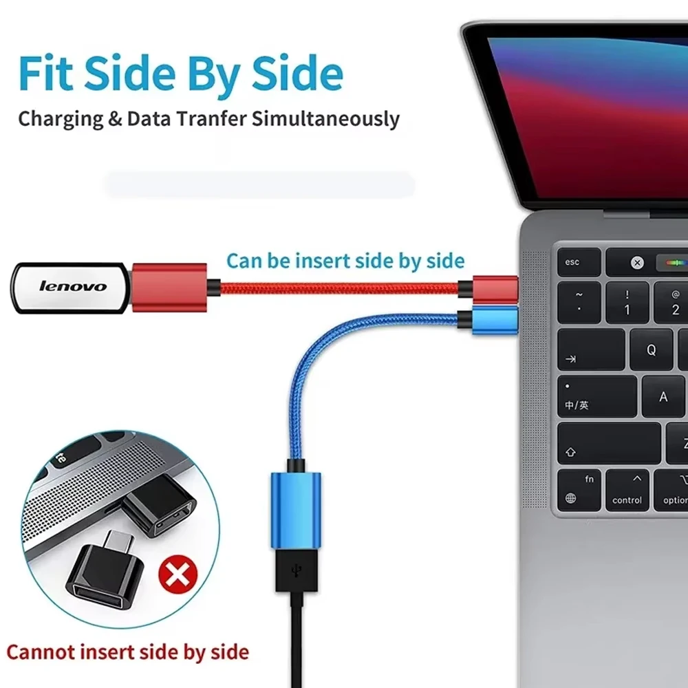 Para teléfono móvil USB hembra a tipo C adaptador macho OTG Cable de 15,5 CM de largo para Xiaomi Samsung S20 Huawei OTG convertidor de Cable de datos