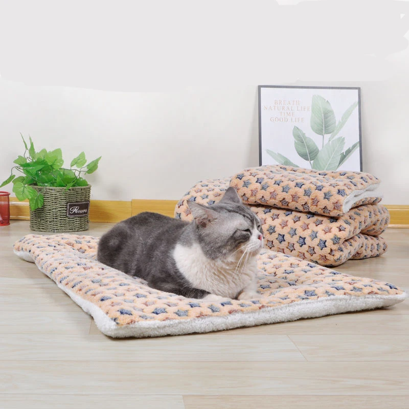 Alfombra de Franela para Mascotas, Multiusos, para Invierno, Manta para Cama de Mascotas, Alfombra Cálida para Mascotas, Apta para Mascotas Grandes, Medianas y Pequeñas