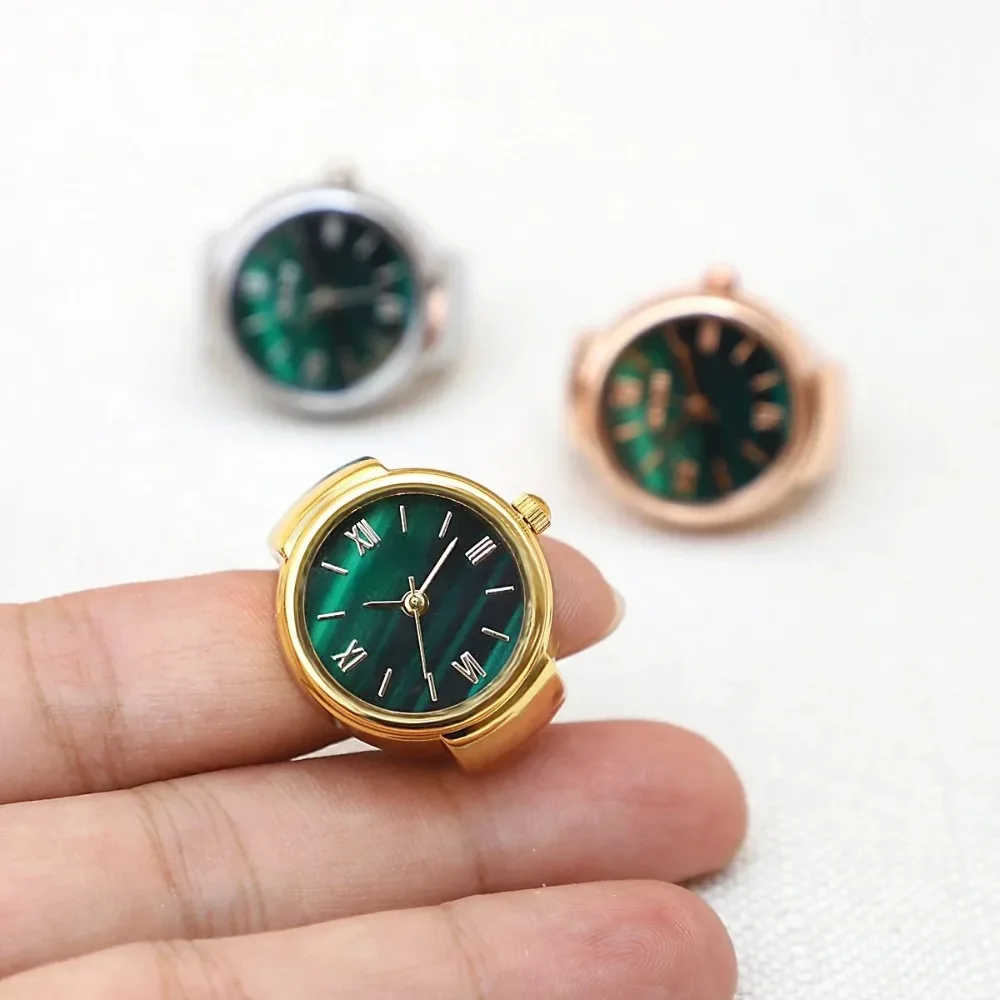 Mini anillo de reloj de moda para hombre y mujer, relojes de dedo con personalidad, accesorios de joyería para fiesta de cóctel y banquete de negocios