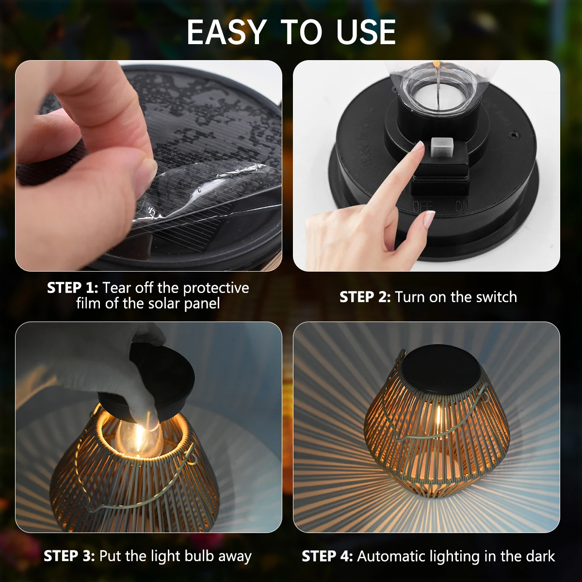 Linterna Solar para exteriores, farolillos solares impermeables para colgar en el exterior, lámpara bohemia, decoración para jardín y patio