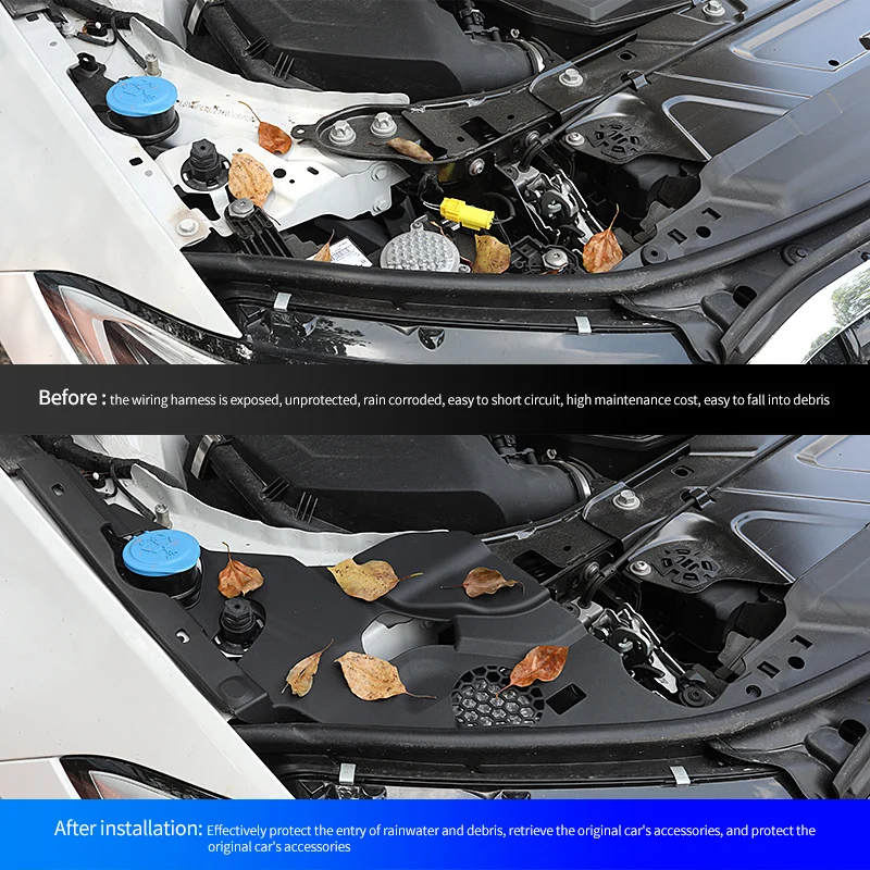 Cubierta protectora del compartimento del motor del coche para BMW Serie 3 G20 2020-2025, accesorios de decoración de modificación de faros a prueba de polvo