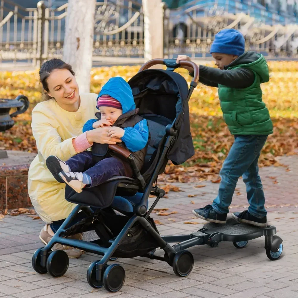 Adaptador de Pedal para cochecito de bebé gemelo, accesorios para cochecito, remolque auxiliar para niños gemelos, placa de pie con asiento