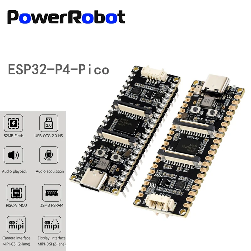 Placa de desarrollo Waveshare ESP32-P4-Pico módulo ESP32 P4 MCU de ESP32-P4 con RISC-V de 32 bits de doble núcleo y un solo núcleo