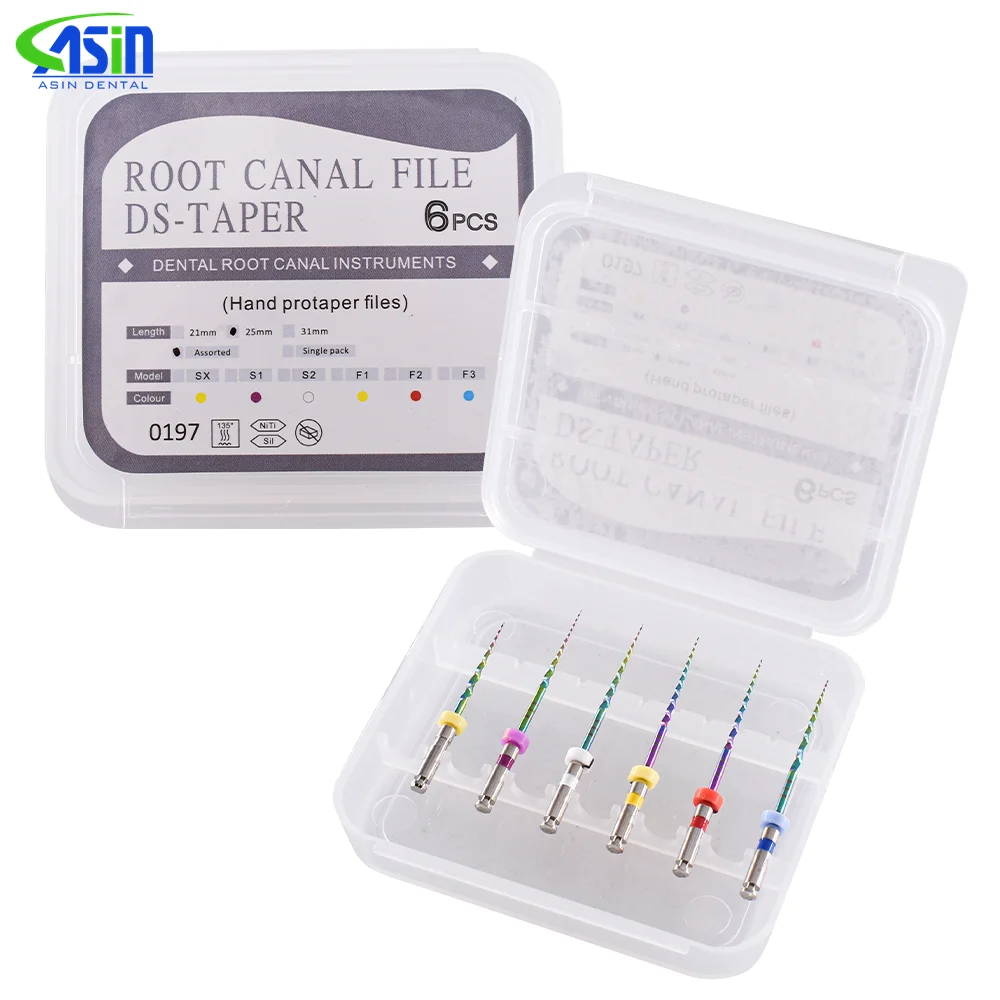 Serie Rainbow, 6 unidades por paquete, limas dentales Endo Gold x-pro, Lima endodóntica rotativa cónica NITI grande SX S1 F1 F2 F3 21MM 25MM 31MM