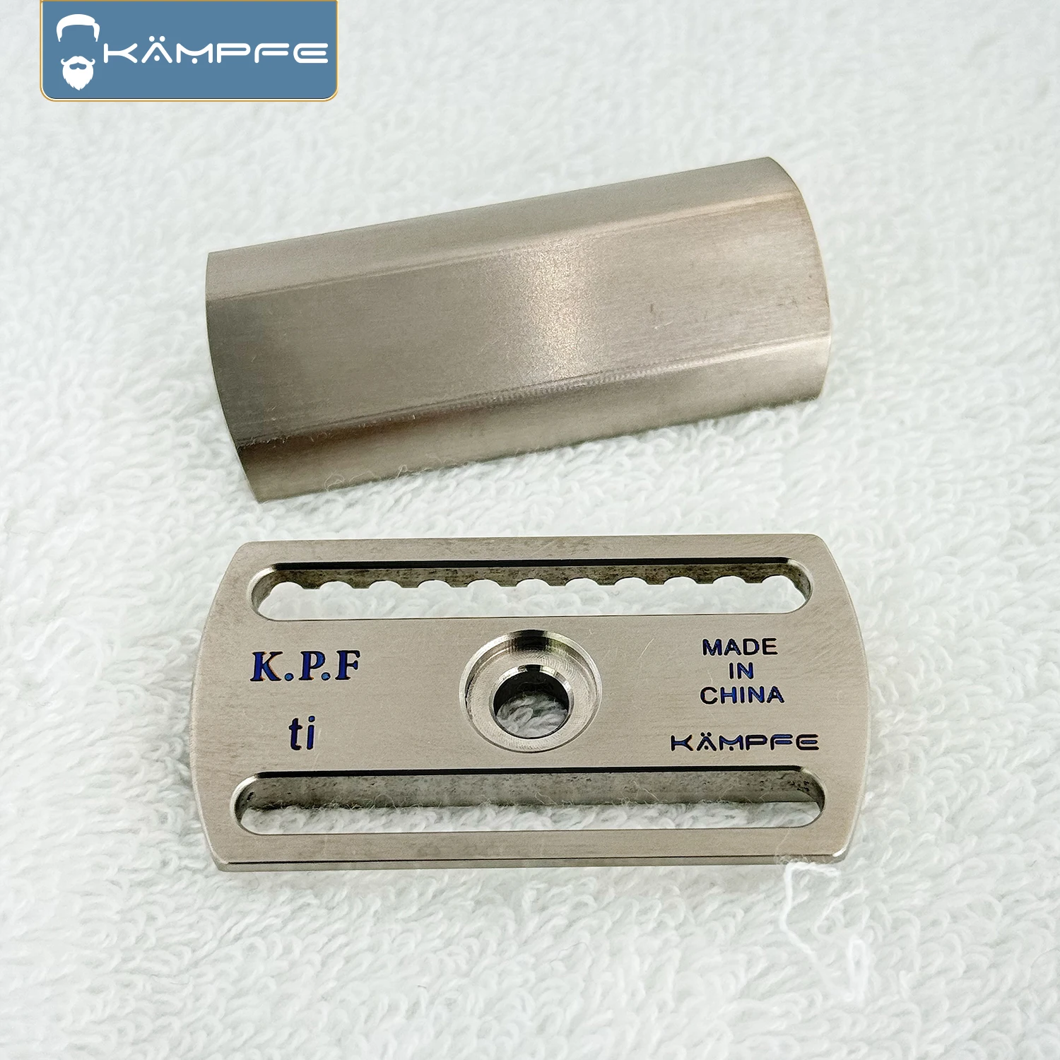 KAMPFE Cabezal de afeitadora de seguridad para hombre TC4 Titanio CNC Fresado de precisión Regalo para novio