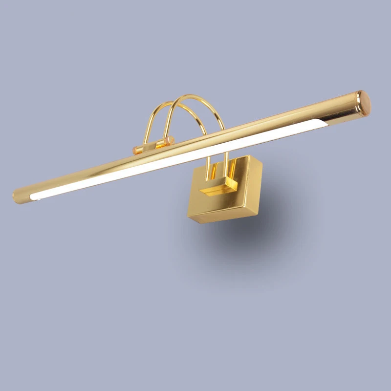 Lámparas de pared modernas para espejo de tocador, apliques LED de hierro para baño, iluminación decorativa para el hogar, giratorios, en color níquel y bronce.