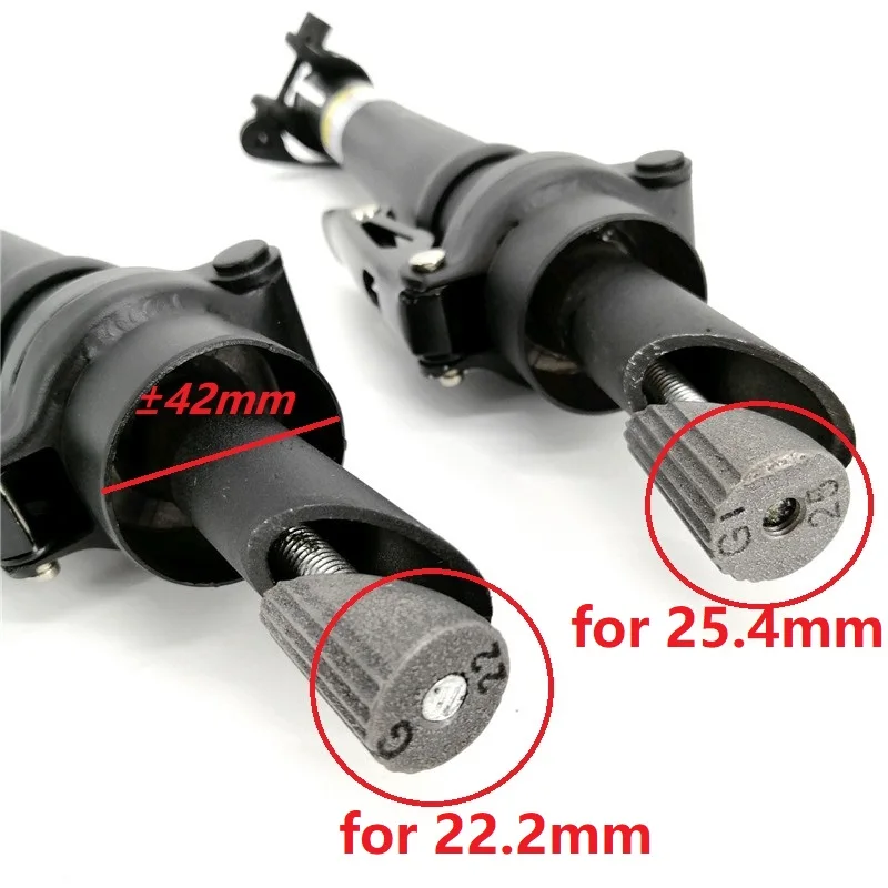 Extensión de vástago telescópico ajustable para bicicleta plegable, 14 pulgadas, doble sección, manillar de 25,4mm, horquilla de 22,2mm y 25,4mm