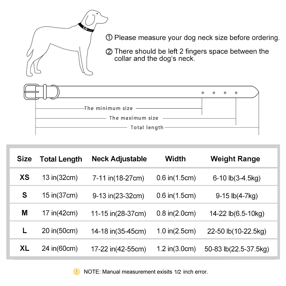 Collar de perro con placa de identificación de cuero PU personalizado, collares para perros acolchados suaves, nombre grabado gratis para perros pequeños, medianos y grandes, ajustable