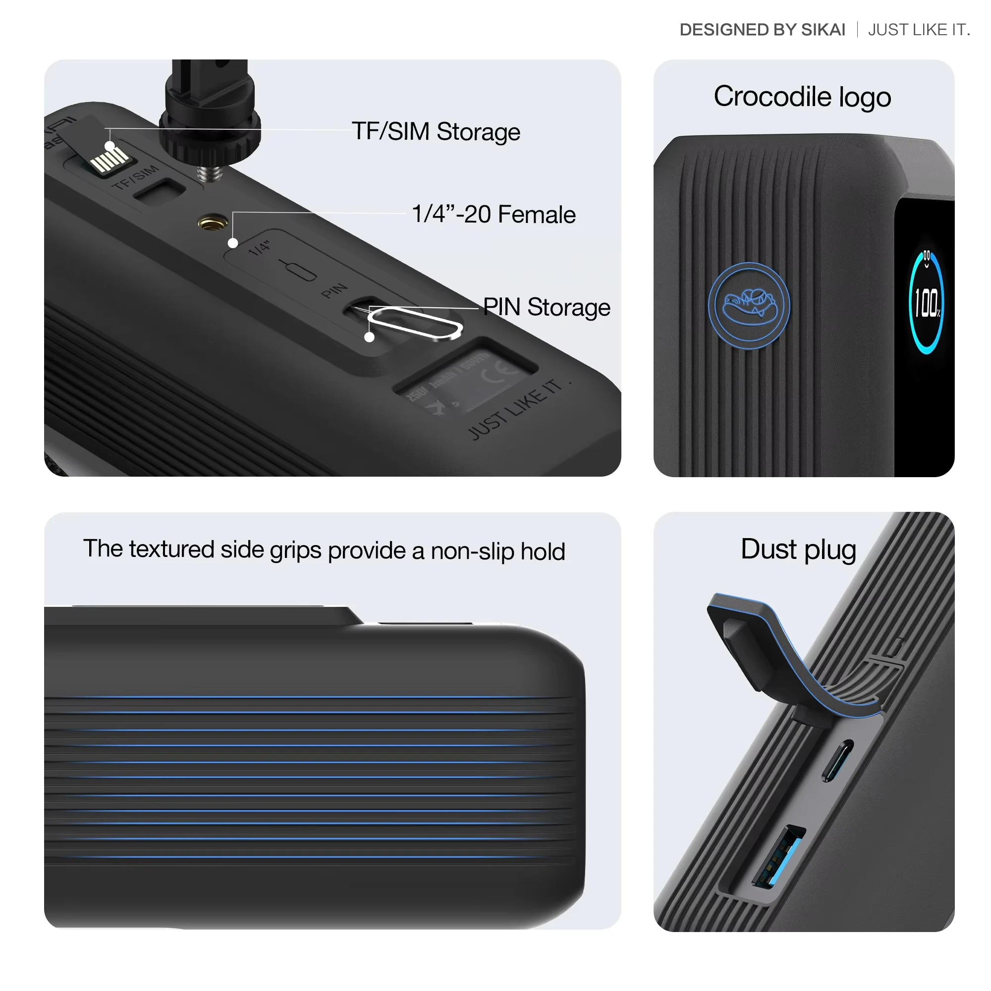 Funda de silicona SIKAI para cargador portátil Anker zolo 2in1165W, funda a prueba de golpes (solo la funda)
