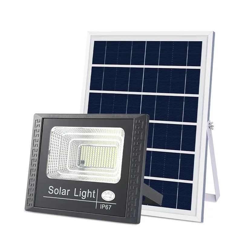 JVEE-luces de inundación solares para exteriores, foco alimentado por Control remoto, impermeable IP67, lámpara de calle para Villa, ángulo ajustable, 30W, 1000mAh