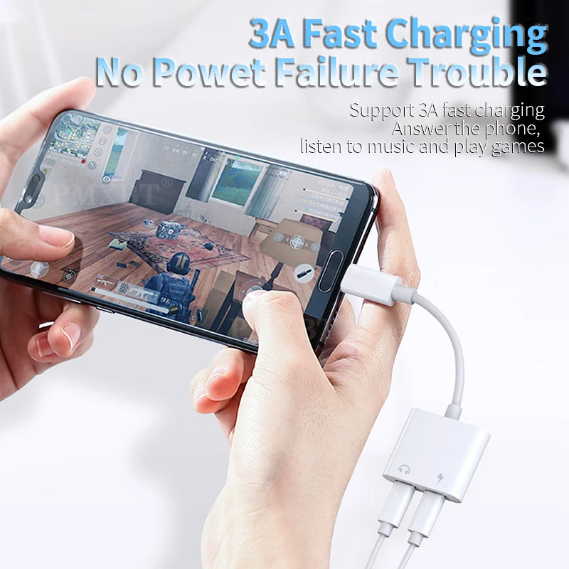 Adaptador de Audio 2 en 1 USB C a Conector de 3.5 MM, Carga Tipo-C, Cable Auxiliar de 3.5 MM para Auriculares con Cable Samsung Xiaomi Huawei