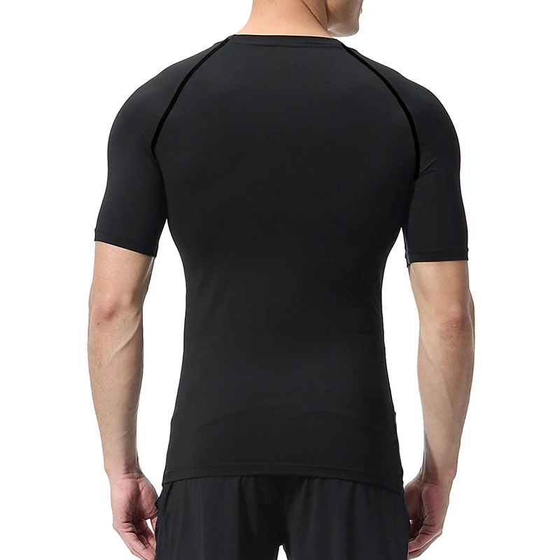 Camisas de compresión con estampado de murciélago para hombre, camiseta de verano de manga corta con protección contra sarpullidos, gimnasio, entrenamiento, correr, camisetas atléticas de secado rápido