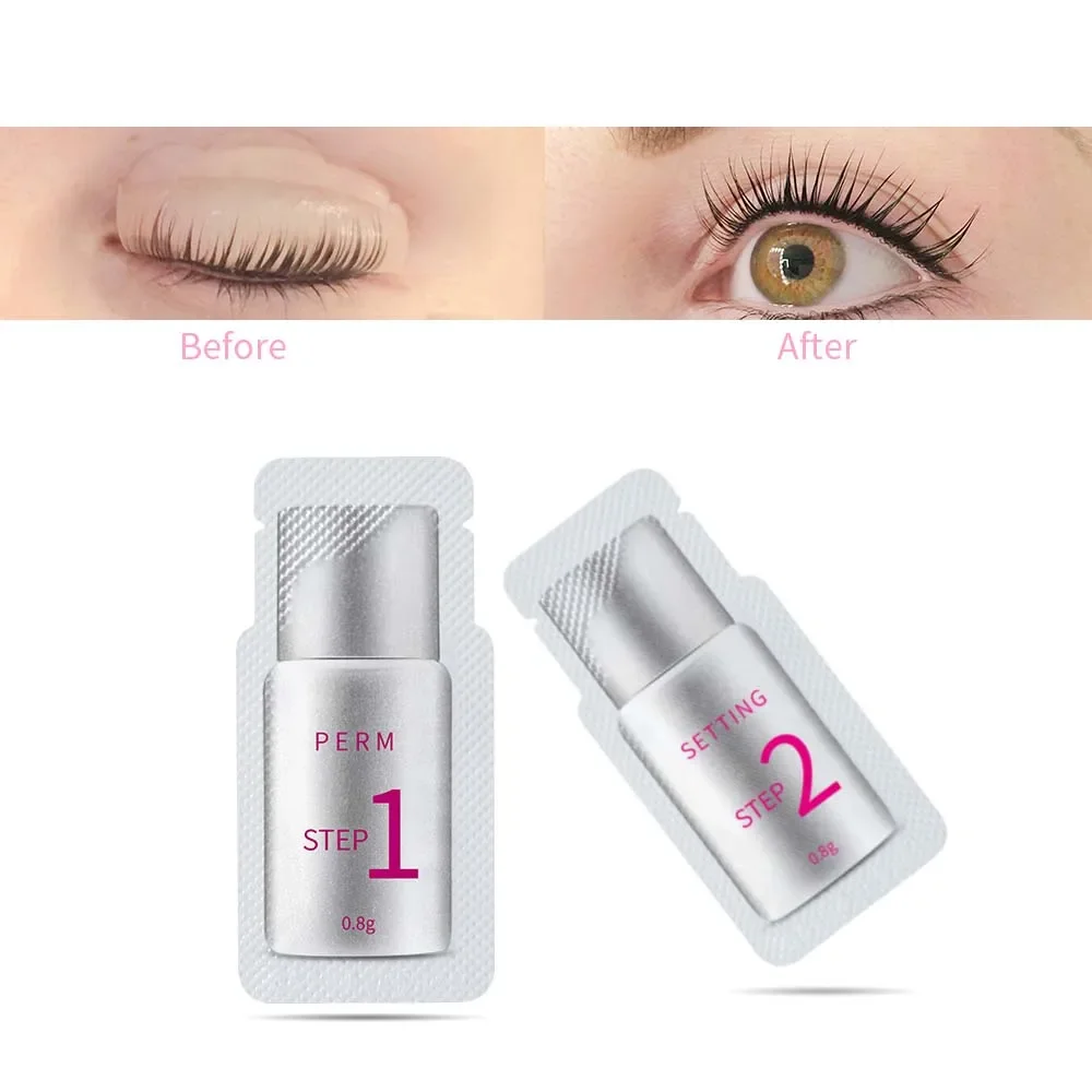 10 par/lote ICONSIGN loción para levantar pestañas bolsita loción de fijación rápida permanente levantamiento de pestañas rizo herramientas de maquillaje
