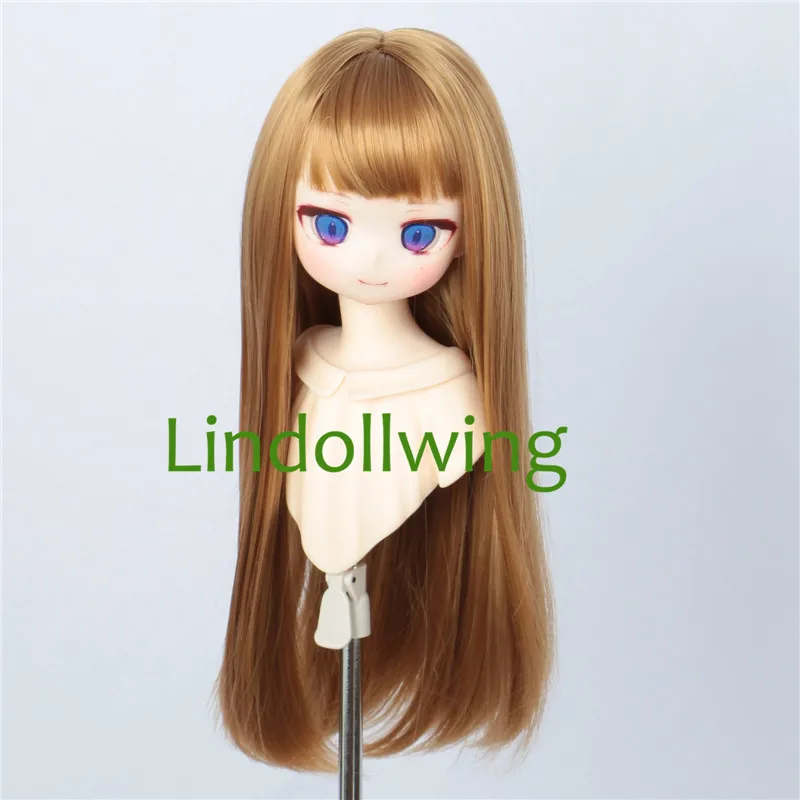 Peluca BJD 1/3 Pullip Dal DD Dollfie peluca de muñeca peluca de colección larga de 8-9 pulgadas