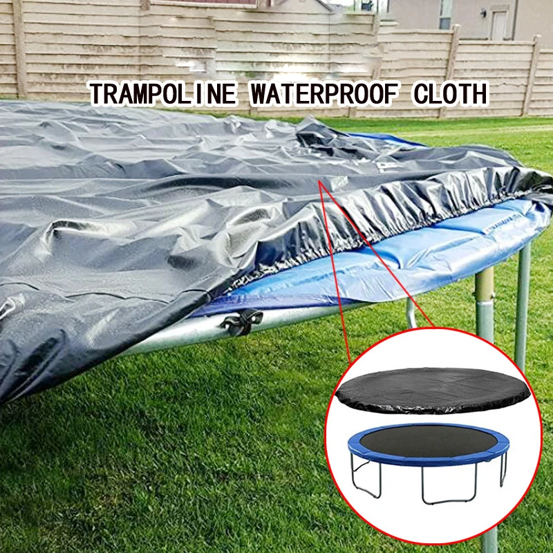 Cubierta para Trampolín de 6 a 16 Pies. Cubierta Protectora Redonda para Trampolín, Protección Contra Nieve y Sol para Exteriores