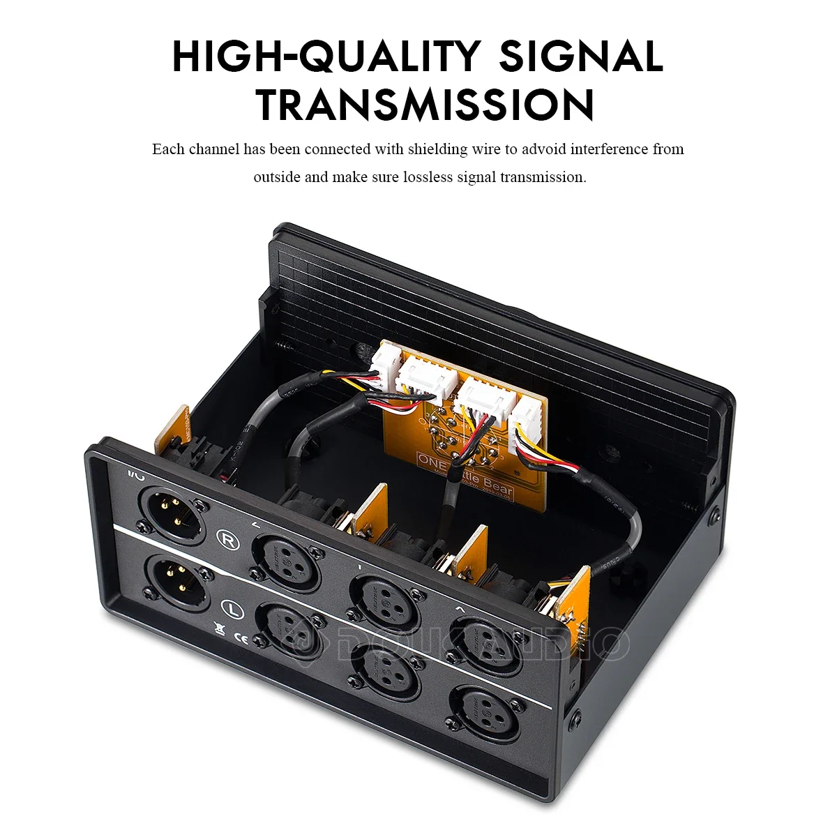 Douk Audio 1(3)-IN-3(1)-OUT XLR convertidor de Audio equilibrado, Selector pasivo estéreo, conmutador