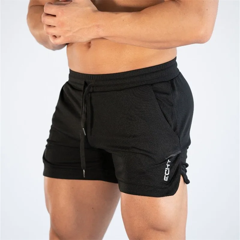 Pantalones Cortos Deportivos de Malla Fina para Verano, Transpirables, para Hombre, de Moda, para Entrenamiento Muscular, Pantalones de Tres Puntos, para Correr, Casuales