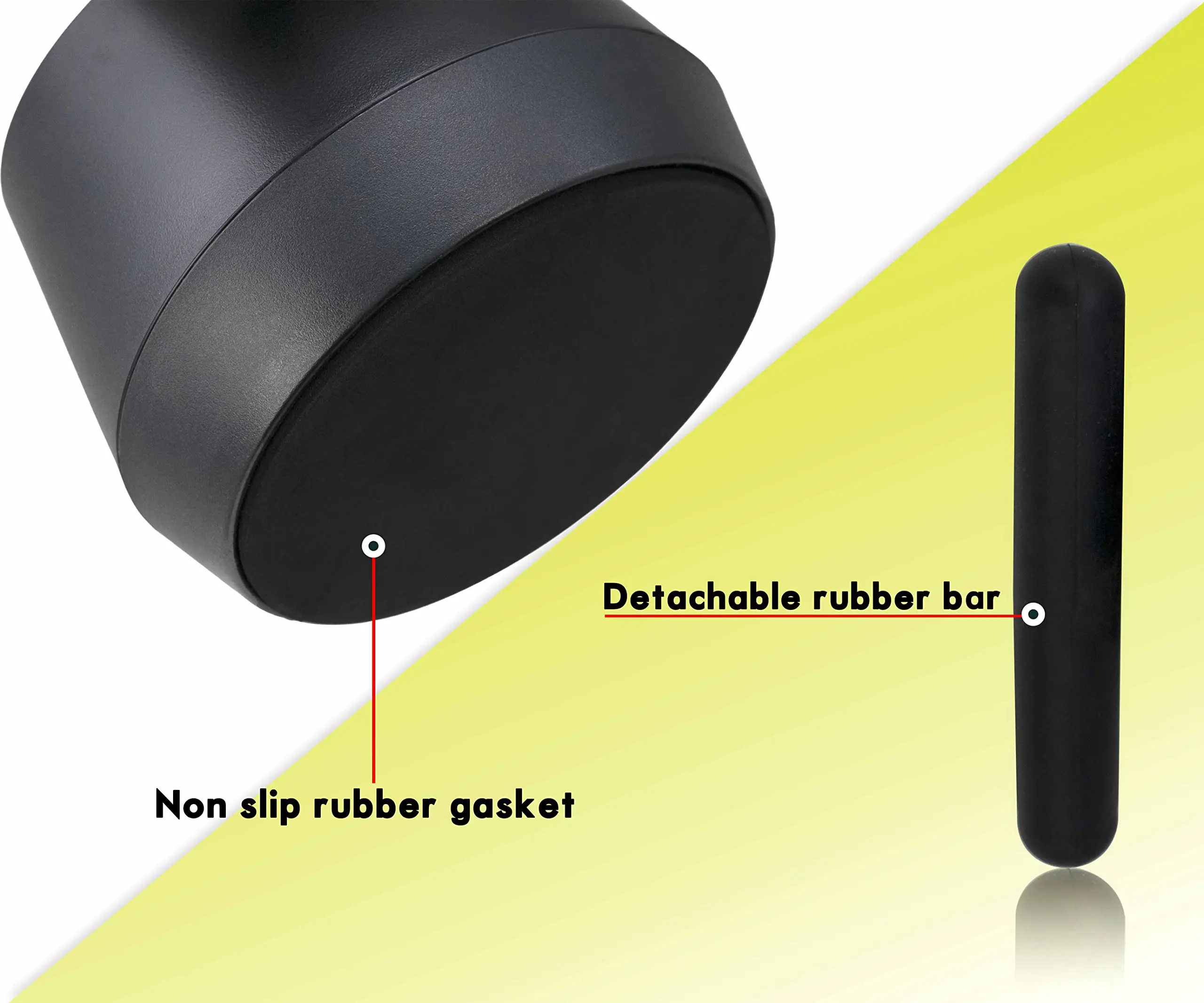 Leeseph-contenedor de residuos de café, caja de recolección de residuos de molienda Barista duradera antideslizante, cuerpo de grasa con barra de golpe