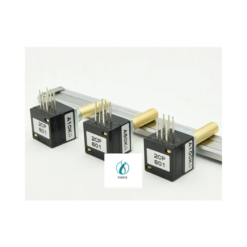 Potenciómetro de volumen tipo logarítmico de película plástica conductora TKD 2CP601 10K 50K 100K