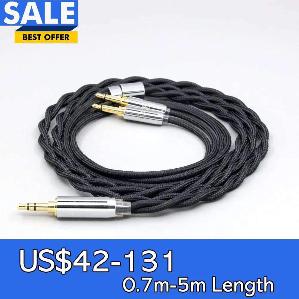 Cable de nailon 99% plateado con paladio, grafeno y oro para Denon AH-D7200 AH-D5200 AH-D9200 AH-D600 AH-D7100 LN008293