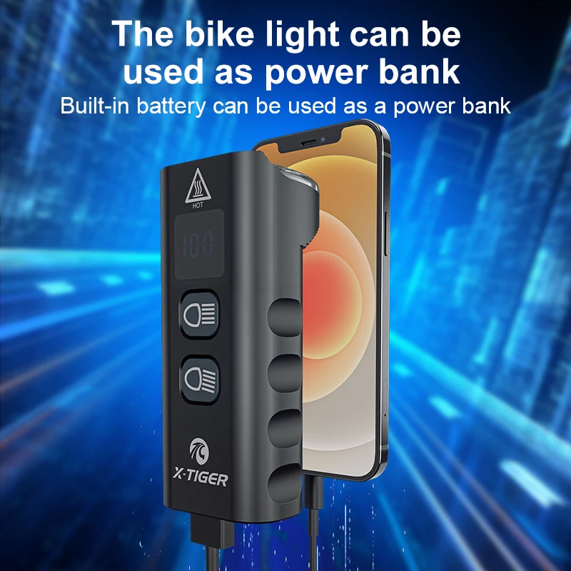 X-TIGER impermeable MTB bicicleta luz aleación de aluminio Ciclismo de Carretera USB recargable faro 2400 lúmenes accesorios de luz de bicicleta