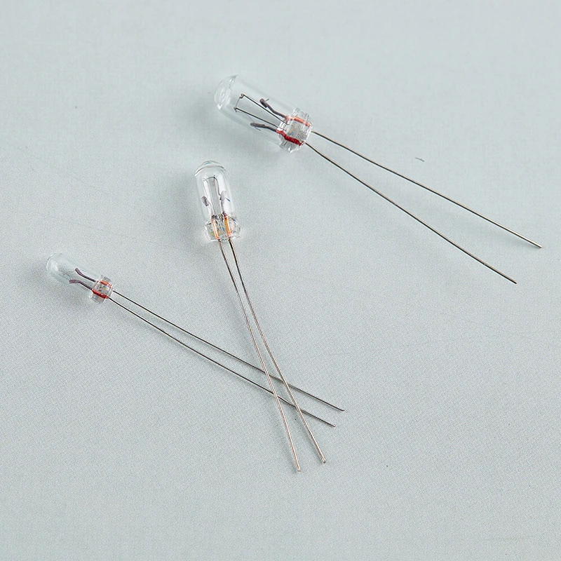 Minibombilla incandescente Edison, filamento de arroz, 10 piezas, 3/4/5mm, 1,5/3/6/9/12/24V