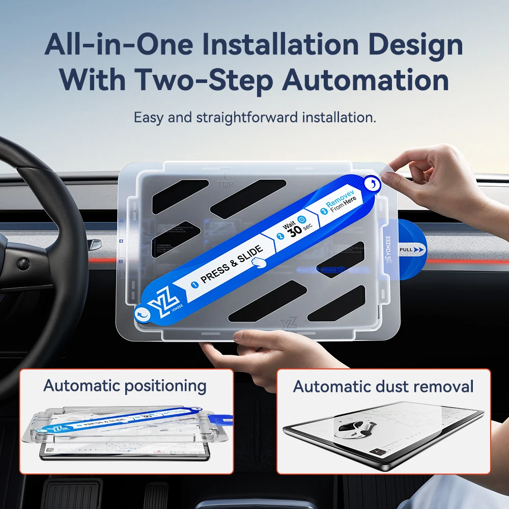 Protector de pantalla de vidrio templado YZ para Tesla Model 3 Y 2022 2021, accesorio de Control central, protección de película HD mate antirreflejos