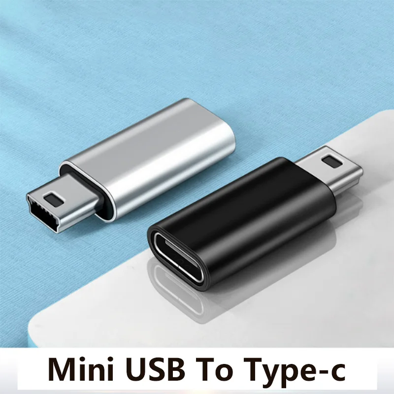 Metal Universal Otg Mini 5 Pin USB adaptador B macho a USB tipo C hembra transferencia de datos conector para GoPro MP3 cámara Digital GPS