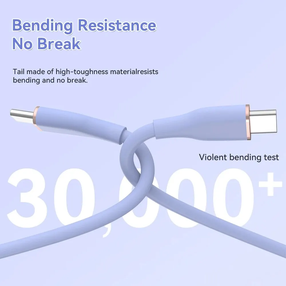 ASOMETECH 2M 60W Cable USB C rápido Cable tipo C Cable de datos de carga rápida cargador Cable USB C para Samsung S21 S20 A51 Xiaomi Mi 10