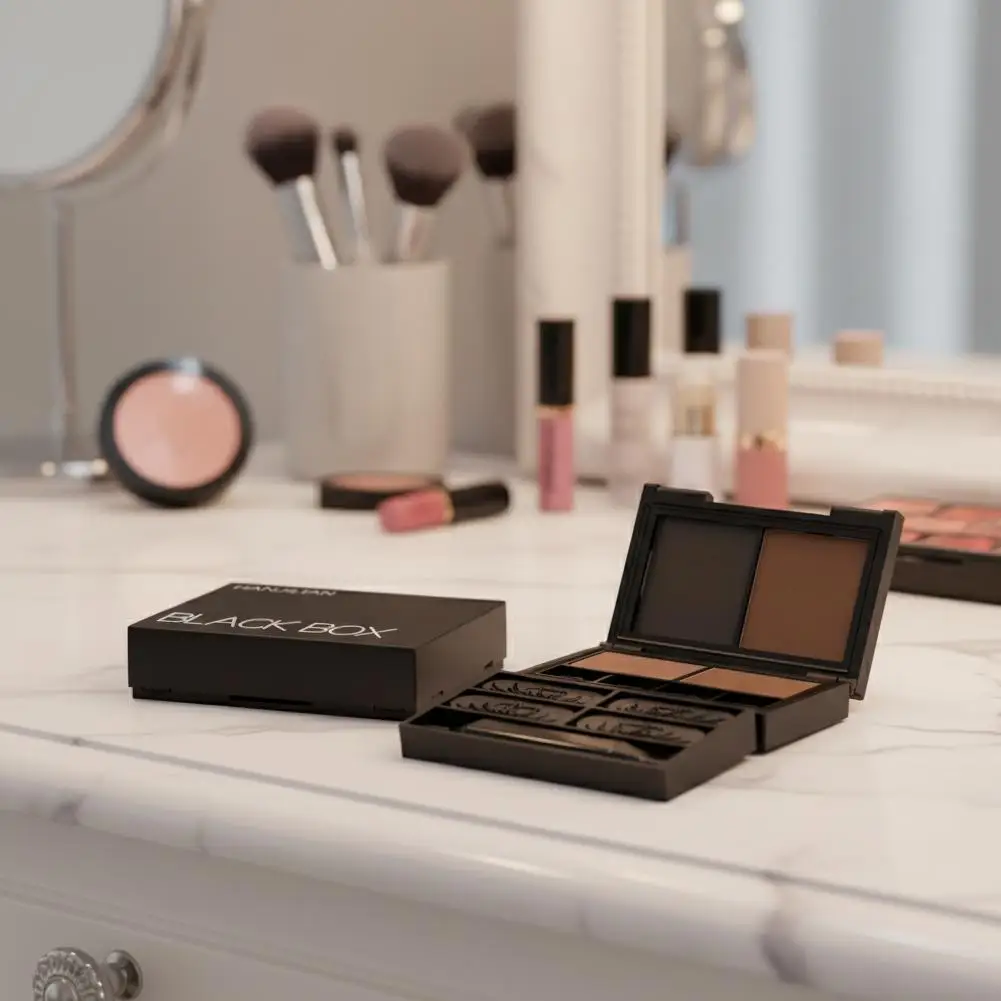 Set de Maquillaje de Ojos 3 en 1, Sello Portátil para Delineador y Puntos de Ojos, Aplicación Rápida, Resistente a Manchas, Herramientas de Maquillaje de Pestañas