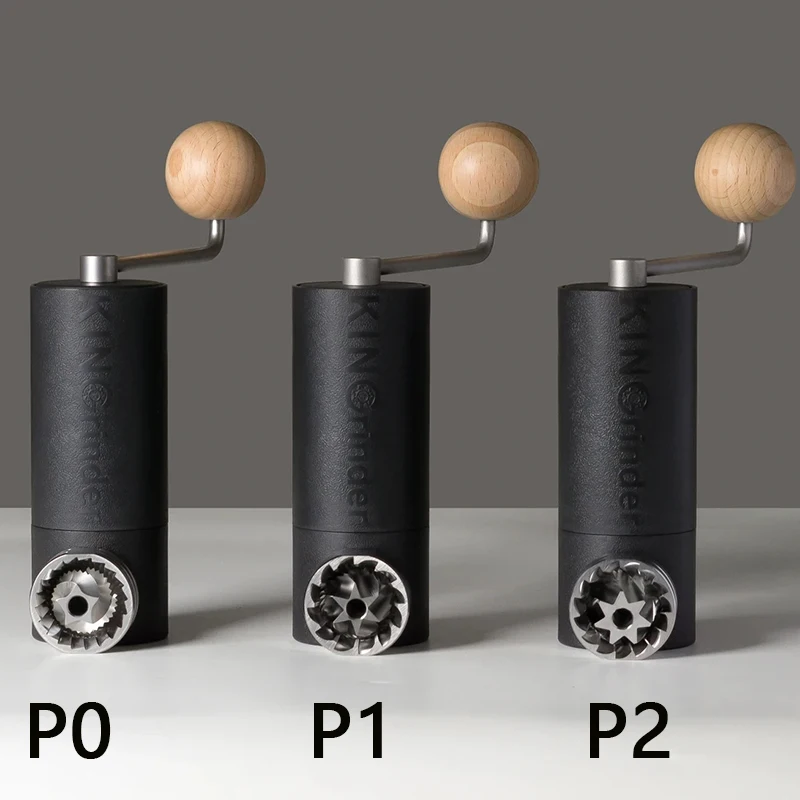 KINGrinder P0/P2 molinillo de café Manual ligero para goteo de olla Moka con consistencia de montaje rebaba de acero inoxidable