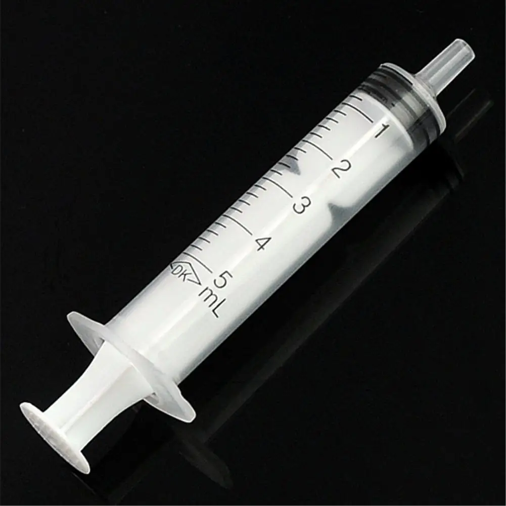 Tubo de jeringa de plástico de 5ML sin aguja con laboratorio hidropónico de plástico OPP herramienta de cocina de medición médica jeringa de muestra de nutrientes