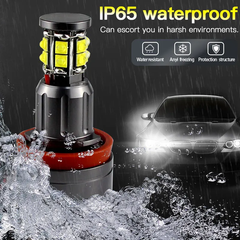 2 uds 120W H8 LED sin errores Ojos de Ángel lámpara de faro para BMW E92 E93 E82 E70 X5 E71 X6 F01/F02 E63/E64 08-13 blanco 6000K