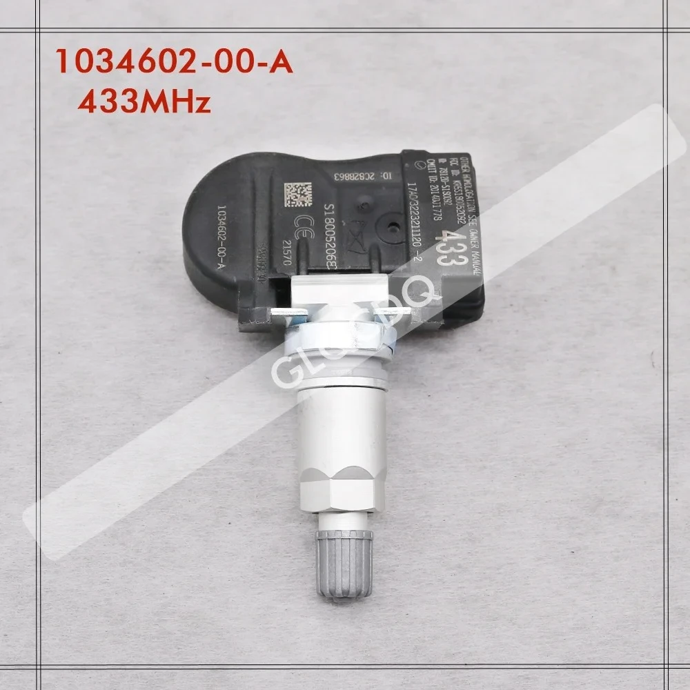 SENSOR de presión de aire de neumáticos, accesorio para Tesla modelo 3, modelo S, modelo X 433Mhz, 1034602-00-A, 1034602-00-C, 1074812-00-B, 4 unidades