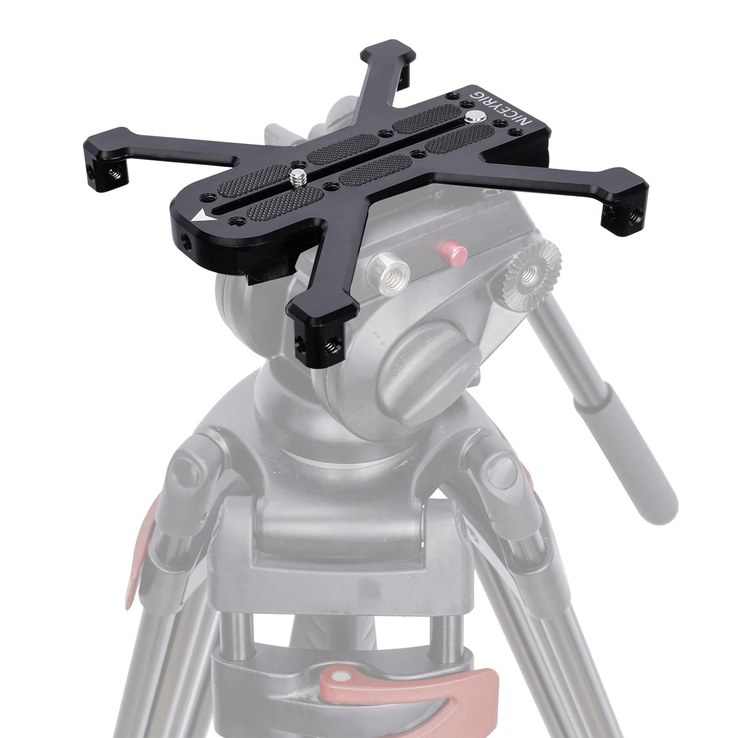 Niceyrig-placa base cuadricada Manfrotto, soporte para cámara DSLR, colocación horizontal, Compatible con trípodes Manfrotto