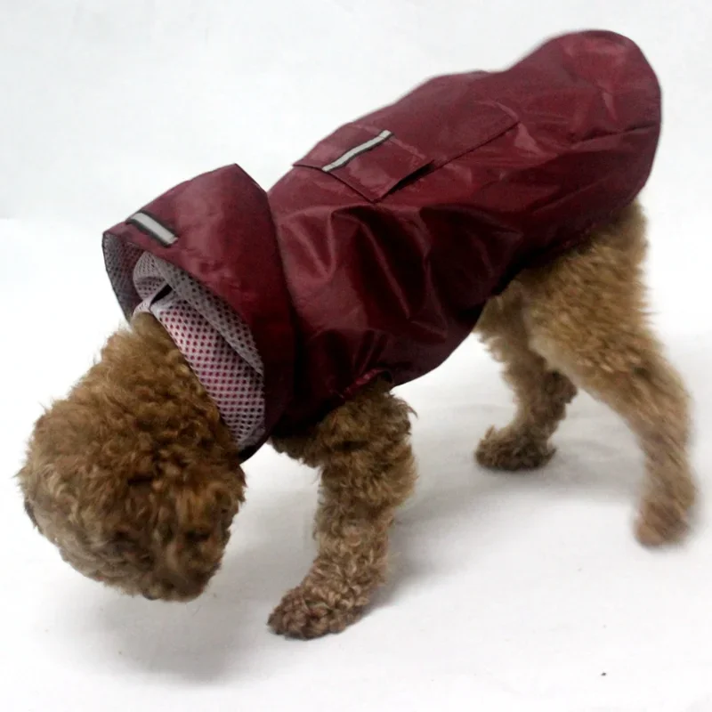 Chubasquero grande para cara de perro, impermeable, de poliéster, con rayas reflectantes de seguridad, para Golden Retriever, Labrador, Husky, S-6XL