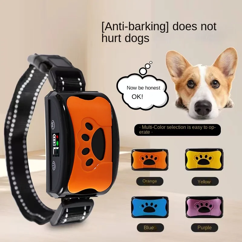Dispositivo antiladridos para perros, Collar de entrenamiento ultrasónico eléctrico USB para perros, Collar antiladridos con vibración para dejar de ladridos, envío directo