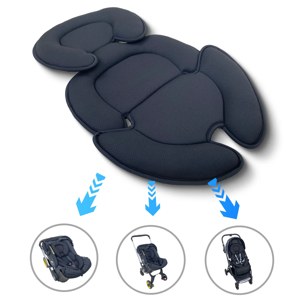 Cojín Universal para asiento de cochecito de bebé, almohada de soporte para cabeza y cuerpo para asiento de coche infantil Doona, accesorios para cochecito de recién nacido