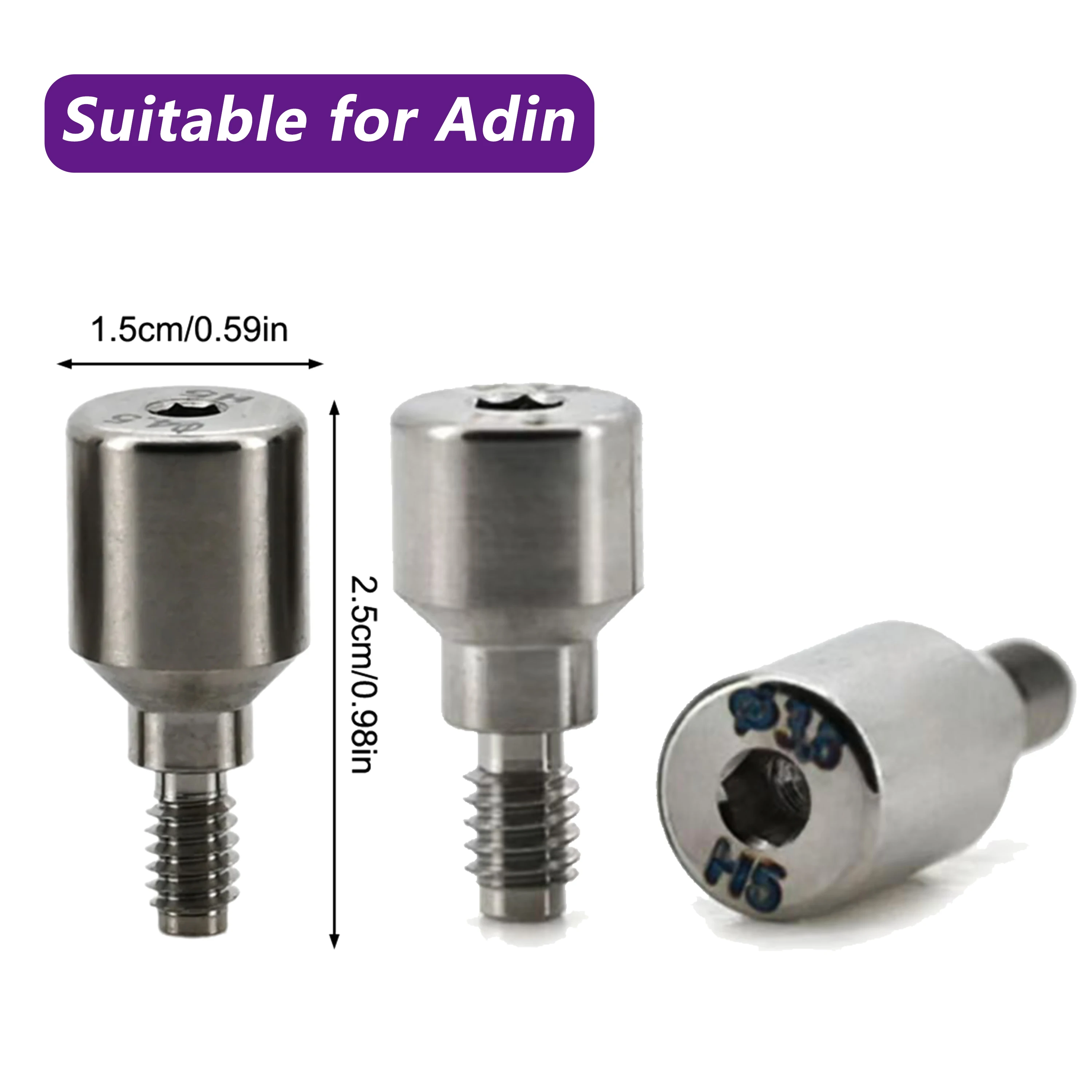 Lote de 10 Piezas de Soportes de Titanio para Prótesis Dentales de la Serie Adin RS |   Accesorios de Curación para Implantes Dentales Compatibles con Adin