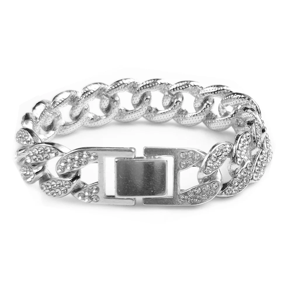 Cadena de oro cubana para perros, Collar de lujo con diamantes para perros, Collar de Metal para mascotas, accesorios de joyería para perros pequeños, medianos y grandes, regalo para mascotas