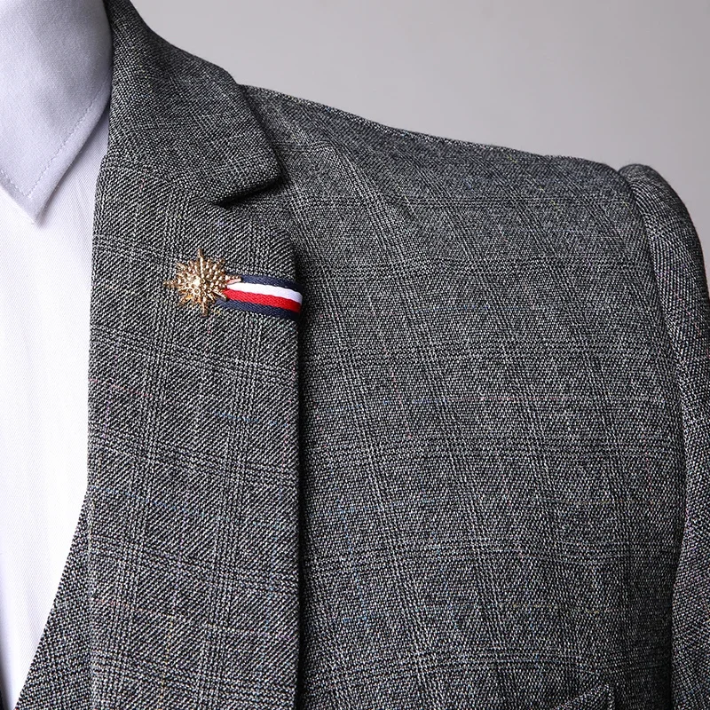 Traje De negocios Elegante para Hombre, Blazer, chaleco y pantalones, moda informal, Traje De boda, 6XL