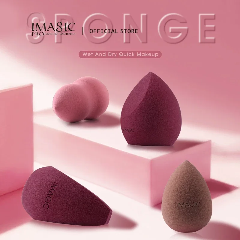 IMAGIC-Juego de esponjas para mujer, herramientas de belleza para mezclar maquillaje, base seca y húmeda en polvo, colorete, 10 unidades por Kit