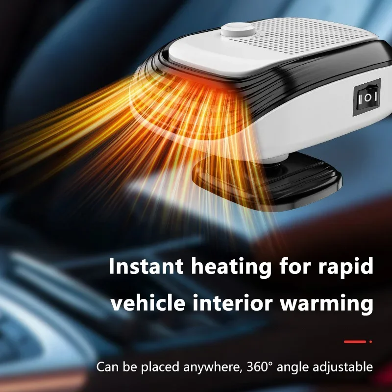 360 °   Calefactor de Coche Rápido de Invierno con Rotación, 12V/24V, Ventilador de Calefacción para Coche, Gran Área de Soplado, Velocidad del Viento Ajustable, Desempañador de Parabrisas 2026
