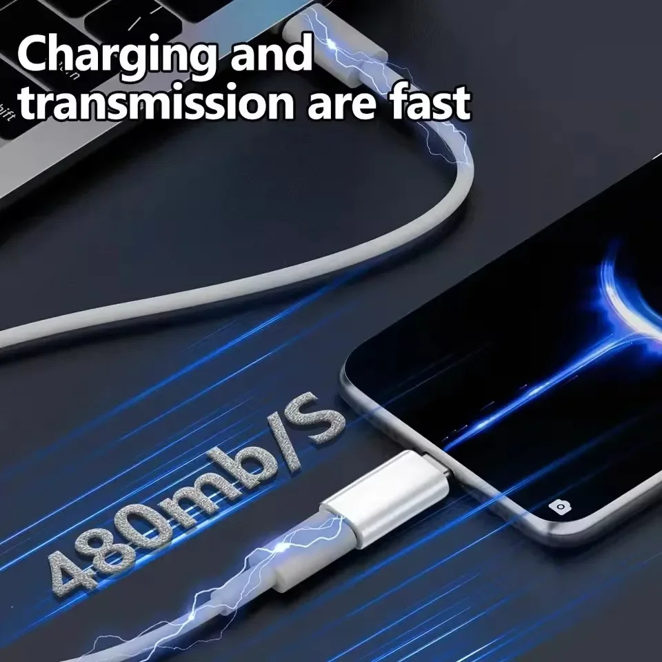 Adaptador de carga rápida IOS a USB C, Adaptador Lightning a tipo C, convertidor de transferencia de datos USB C para IPhone 16 15 Samsung Google