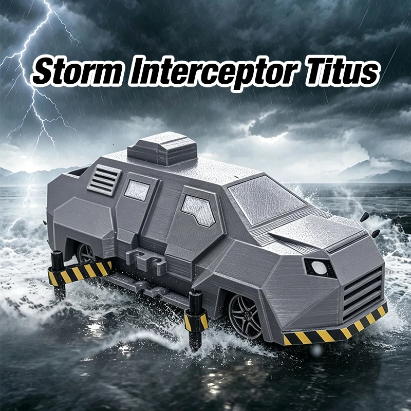 Modelo de Vehículo Blindado Storm Interceptor Titus Tornado Chaser, Réplica de Película, Juguete Coleccionable, Regalo